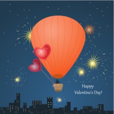 Valentine's Day with a balloon for your design