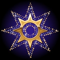 Star in gold and diamonds N2