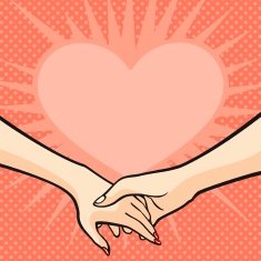 Comics style Valentine's day card