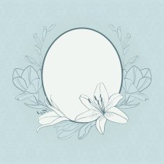 Vintage floral frame with flowers