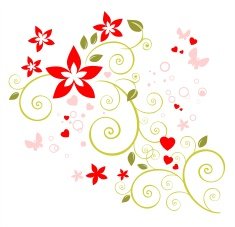 Romantic floral pattern N9