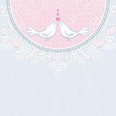 hand draw doves pink background N2