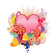 Love heart valentine's or wedding vector illustration