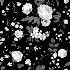 Seamless vector vintage pattern with Victorian bouquet N15