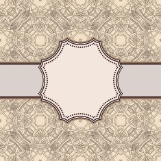 Vintage vector flower frame N176