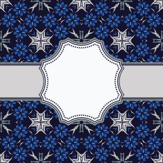 Vintage vector flower frame N177