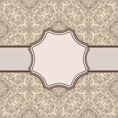 Vintage vector flower frame N178