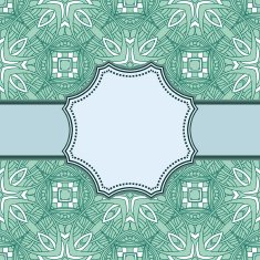 Vintage vector flower frame N179