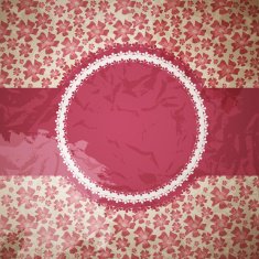 Invitation card on floral background N2