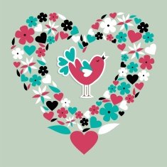 Trendy communication bird love