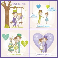 Save the Date Wedding Card Set N2