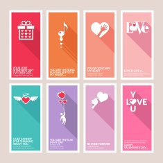 Set of Valentines day greeting cards N15