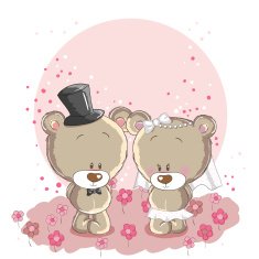 Wedding couple - cute bears