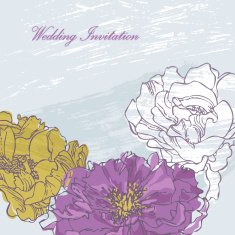 Wedding Invitation (Peonies)