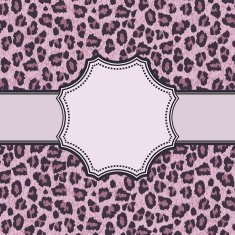 Vintage vector leopard frame N5