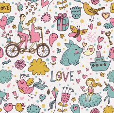 Romantic seamless pattern N51
