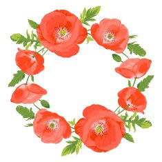 Poppies wreath