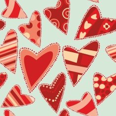 seamless pattern isolated hearts