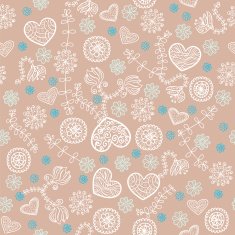 Cocoa marshmallow and mint seamless pattern