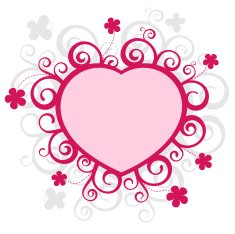 Heart Shape Floral Frame