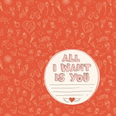 Valentine's Day seamless pattern with place for your text message N2