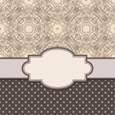 Vintage vector flower frame N183
