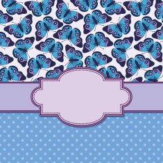 vector vintage frame with butterflies N11