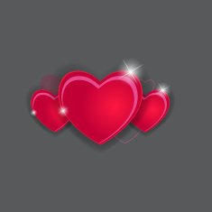 Happy Valentines Day card with heart Vector illustration N156