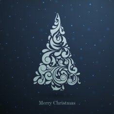 Vector Stylized Christmas Tree N2