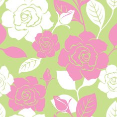 Seamless Garden Rose Pattern