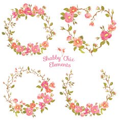 Flower Banners and Tags - for your design scrapbook N15
