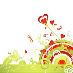 Garden of hearts vector N2