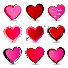 Valentine heart icons N2