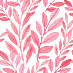 Seamless vector Pink pattern of leaves