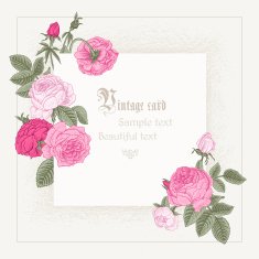 Vintage vector postcard in Victorian style N4