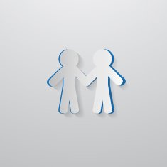 People Holding Hands Cut From Paper