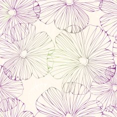 Seamless pattern with decorative hibiscus flowers N3