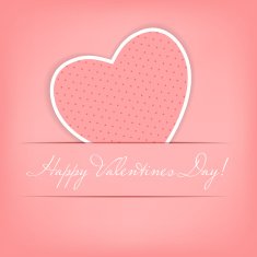 Happy Valentines Day card with heart Vector illustration N157