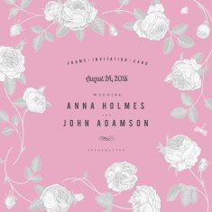 Vintage vector card with beautiful garden roses N4