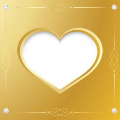 Valentines gold frame