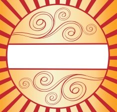 golden banner empty field for your text