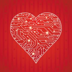 Big red heart vector illustration