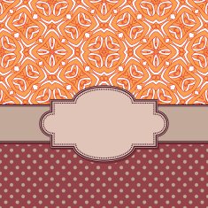 Vintage vector flower frame N185
