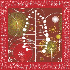 Holidays Winter tree with graphics elements vector