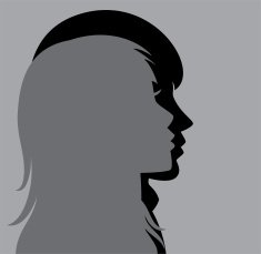 vector silhouette of young man and woman N2