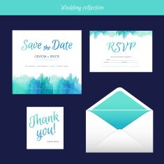 Wedding collection with watercolor N5
