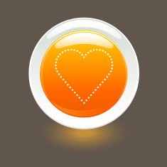 Orange love button