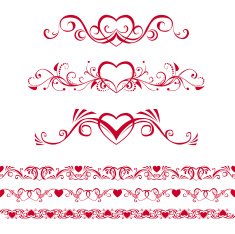 Ornate patterns with hearts