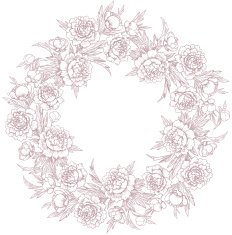 Wreath of peonies