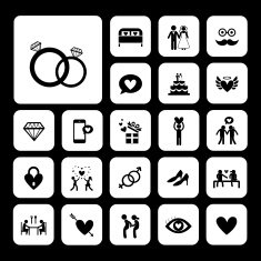wedding icons set N14